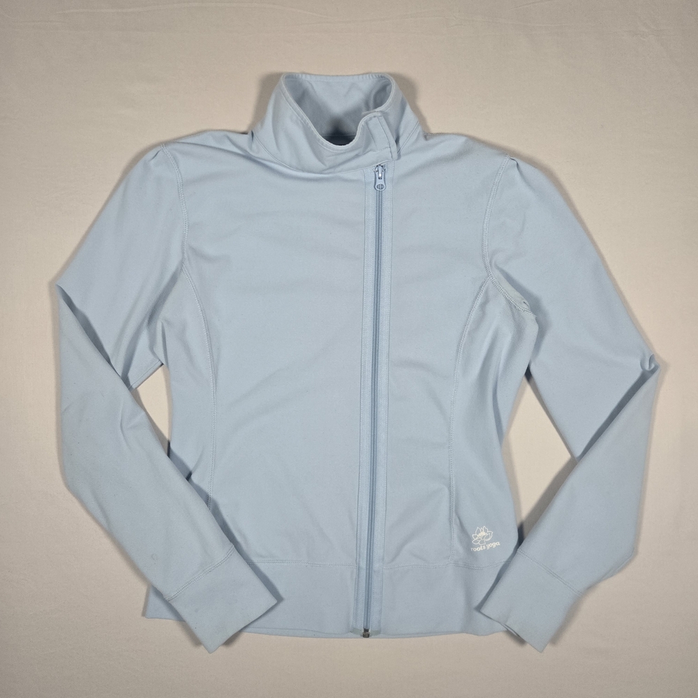 Roots Canada Light Blue Full-Zip Athletic Jacket Womens Gorpcore Size Large